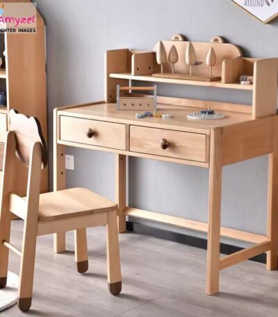 Solid sheesham wood study table with drawers for kids and teenagers and students.