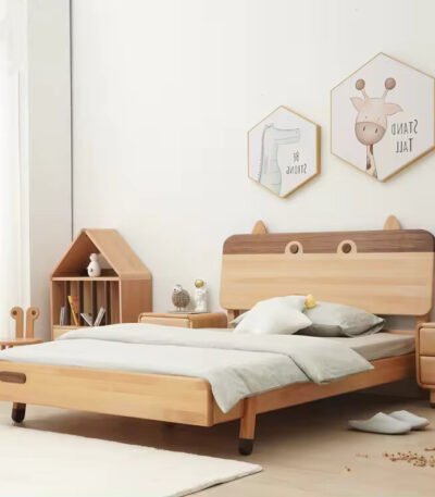 Dreamy kids bed with a cozy, stylish design, crafted from solid wood for comfort and durability.