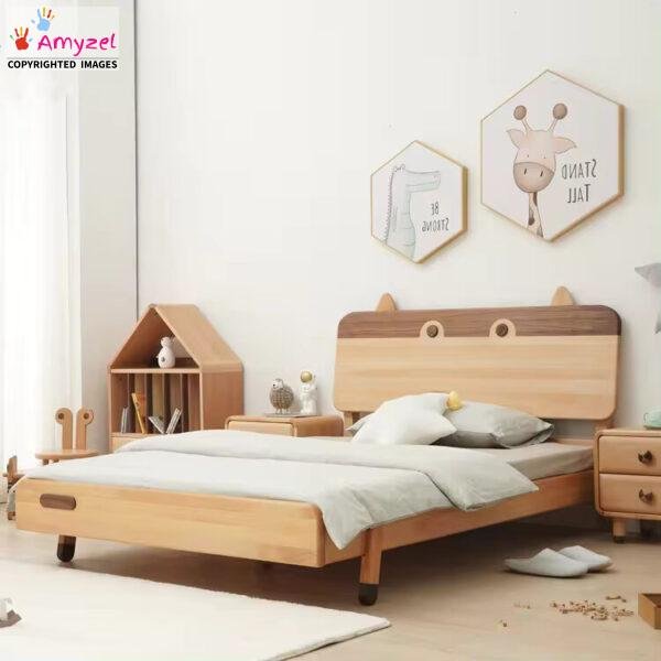 Dreamy kids bed with a cozy, stylish design, crafted from solid wood for comfort and durability.