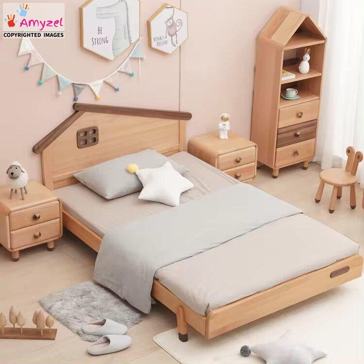 DreamCastle Kids Bed DreamCastle Kids Bed by Amyzel with home shaped head rest.