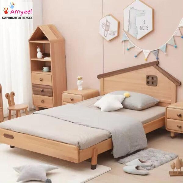 Castle kids bed with a magical fairytale design, crafted from solid wood for a magical and fun kids’ bedroom.