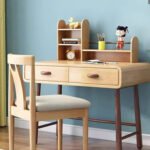 Solid sheesham wood or mango wood study table and chair with storage drawers – safe compact desk for kids study rooms