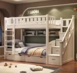 Versatile Bunk Bed with Stair Storage and Ladder