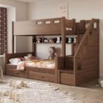 Eco-Friendly Sheesham Wood Bunk Bed with Storage walnut