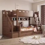 Eco-Friendly Sheesham Wood Bunk Bed with Storage,