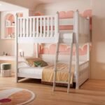 Kids Bunk Bed with Long Guardrails