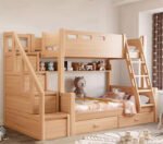 Eco-Friendly Sheesham Wood Bunk Bed with Storage