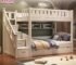 Space-saving Sheesham wood bunk bed for kids with stairs and built-in storage for small or shared bedrooms