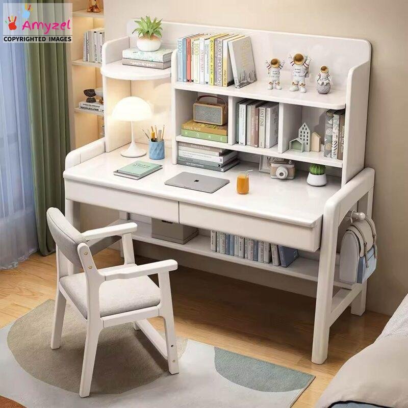 Versatile Study Desk | Wooden Study Table with Chair - Amyzel