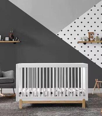 4-in-1 convertible baby crib - transforms from crib to toddler bed, daybed, and sofa for long-lasting use.