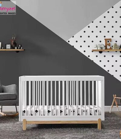 4-in-1 convertible baby crib - transforms from crib to toddler bed, daybed, and sofa for long-lasting use.
