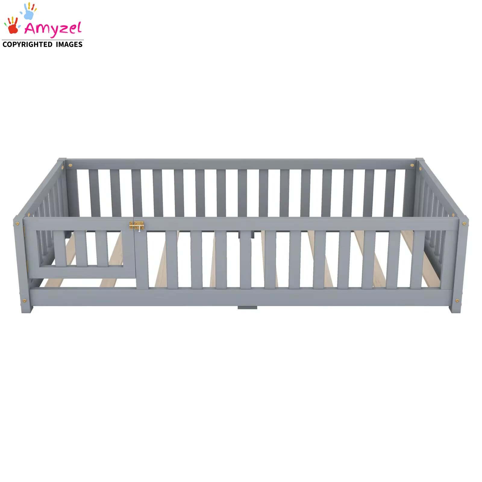 Cozy Ground-Level Bed for Growing Children front Cozy Ground-Level Bed for Growing Children front