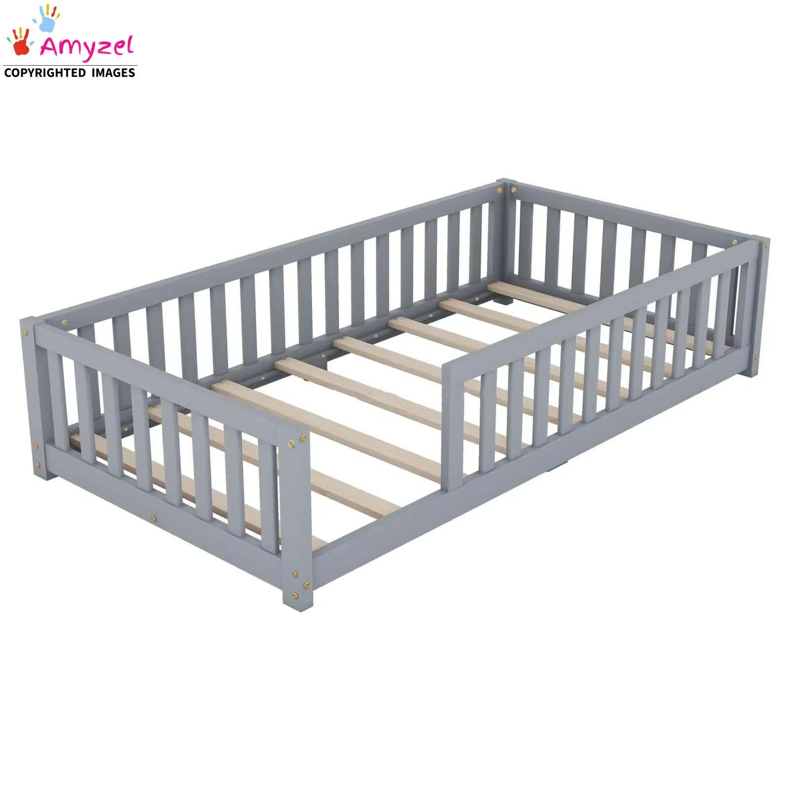 Cozy Ground-Level Bed for Growing Children side Cozy Ground-Level Bed for Growing Children side