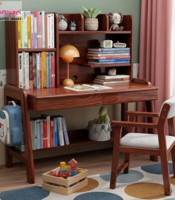 Sheesham Wood Study Table - mahogany