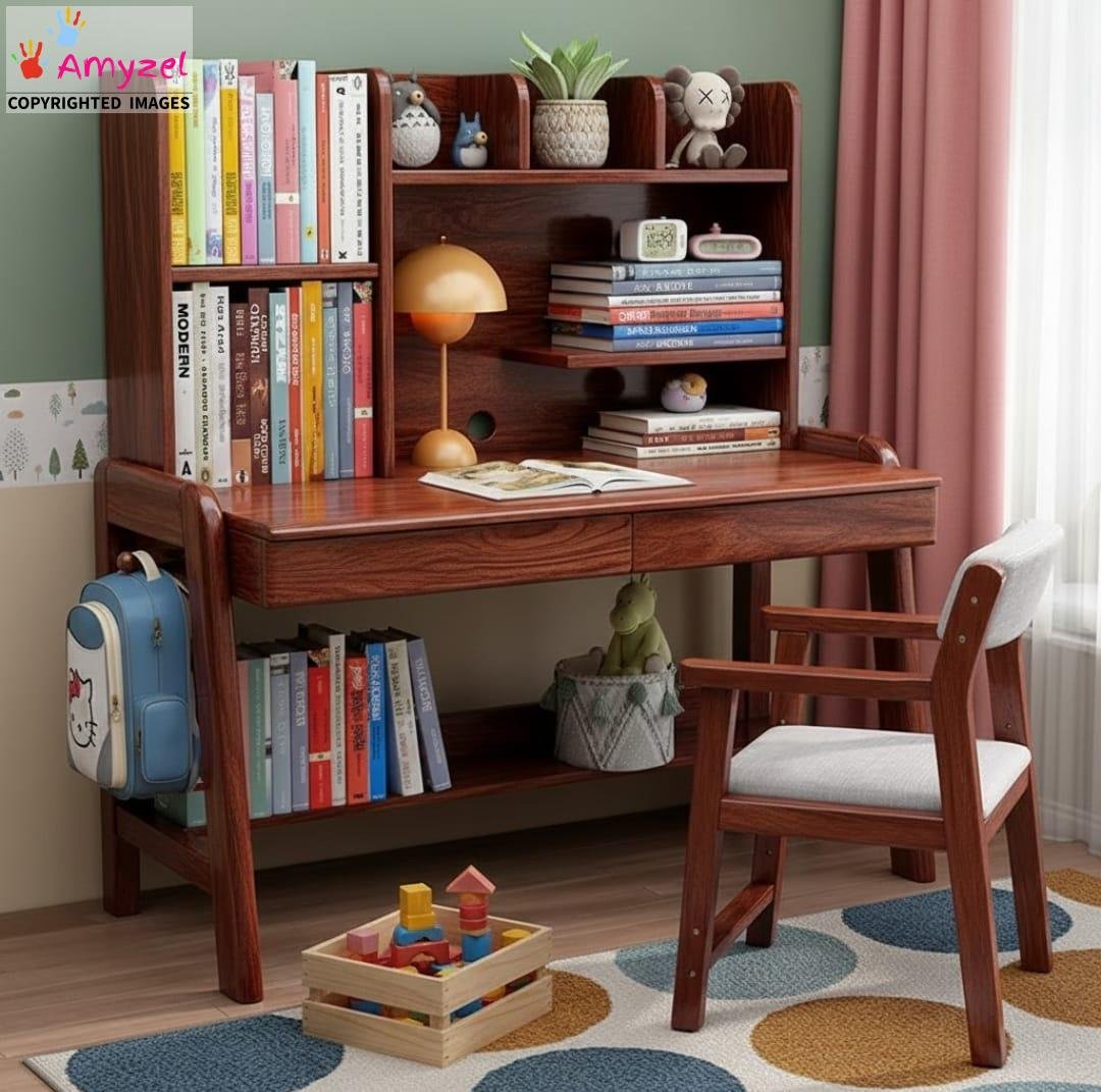 Sheesham Wood Study Table - mahogany Sheesham Wood Study Table - mahogany