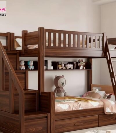 Childrens Bunk Beds walnut stain