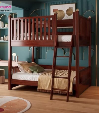 kids bunk bed mahogany stain