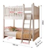 Kids Bunk Bed with Long Guardrails dimension