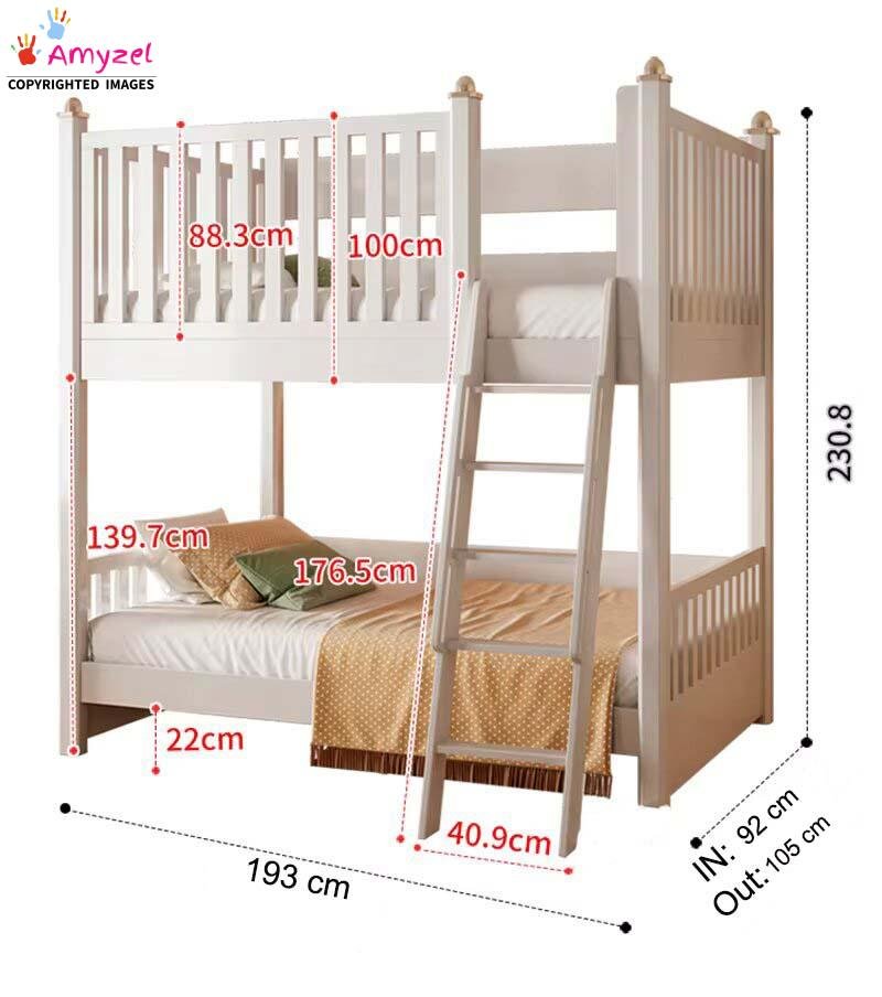 Kids Bunk Bed I Kids Double Bed | Sheesham Wood Bed dimension Kids Bunk Bed I Kids Double Bed | Sheesham Wood Bed dimension