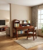 wooden study table with chair for students
