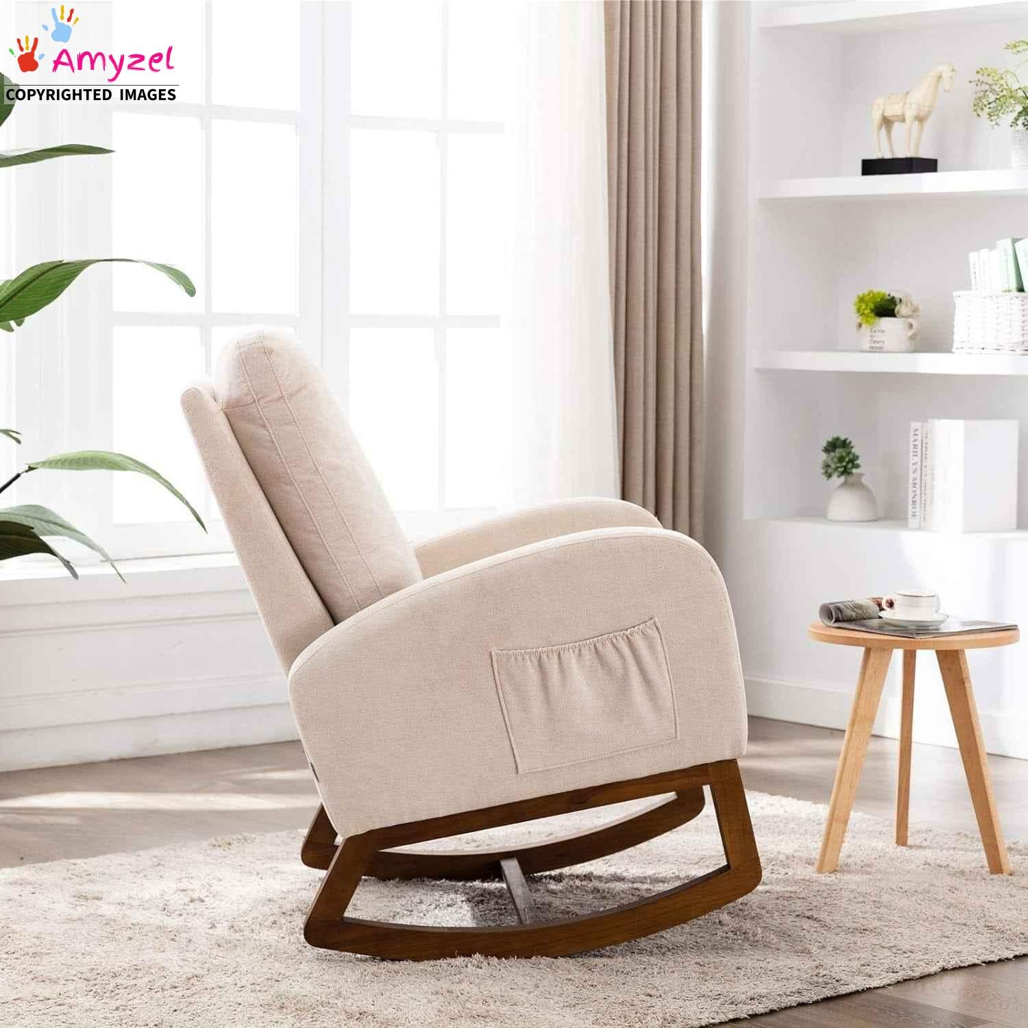 Premium Sheesham Wood Rocking Chair| 100% Solid Wood| Wood Rocking Chair side Premium Sheesham Wood Rocking Chair| 100% Solid Wood| Wood Rocking Chair side