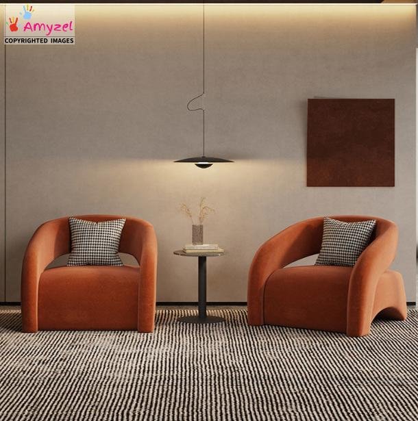 Modern Accent Chair with footrest, Modern Accent Chair with footrest,