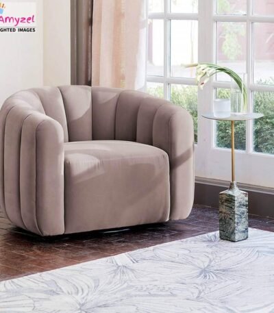 Dulce Luxury Lounge Chair with plush cushioning and a solid wood frame, perfect for stylish and comfortable seating.