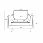 Royale lounge chair l Luxurious Single Sofa Chair dimension