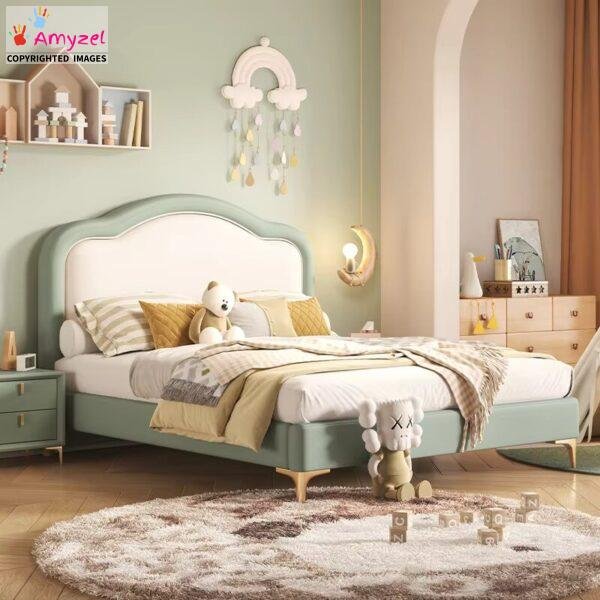 Premium Kids Modern Bed with Sleek Design and Round Edges