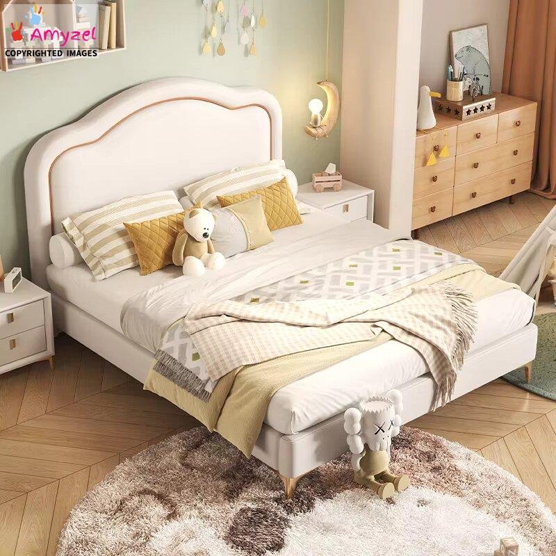 Premium Kids Bed Premium Kids Modern Bed with Sleek Design and Round Edges .