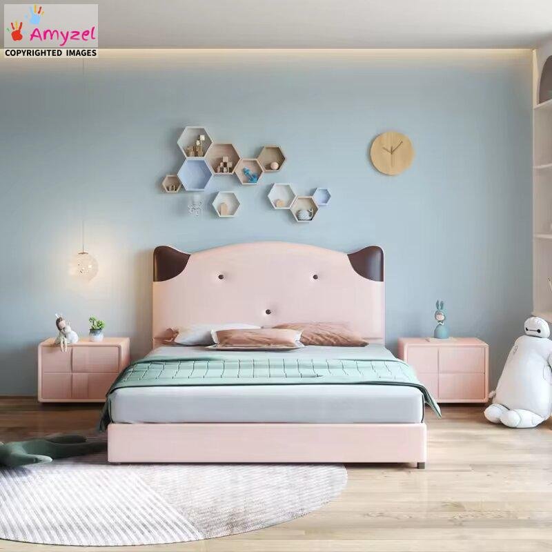 Kitty Design Kids Bed - adorable, safe, and playful sleep solution for children, featuring a cute kitty theme.