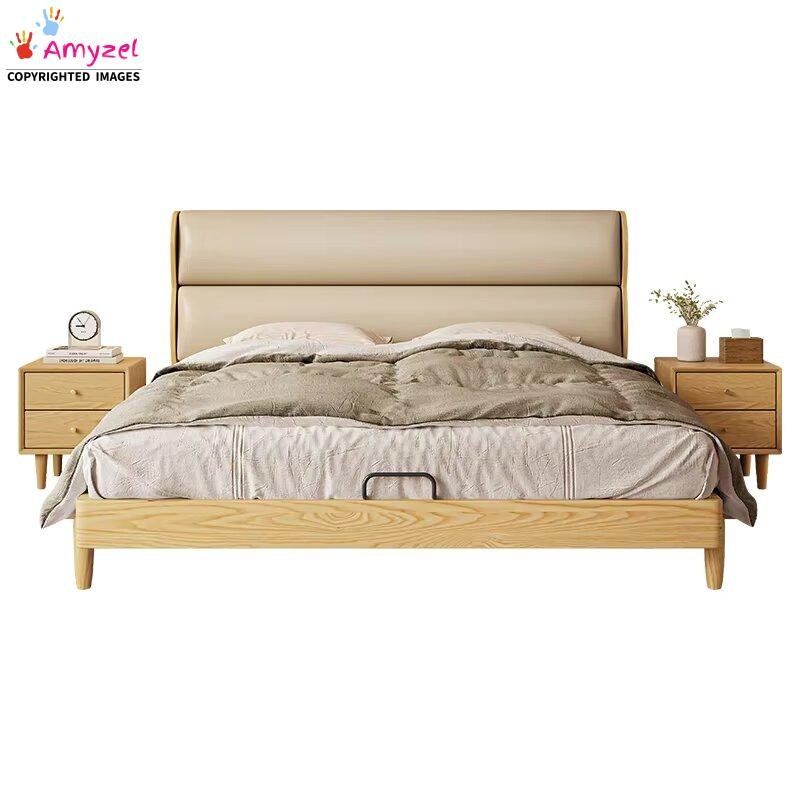 Premium Solid Wood Bed | Luxury Bed front view Premium Solid Wood Bed | Luxury Bed with Modern Design