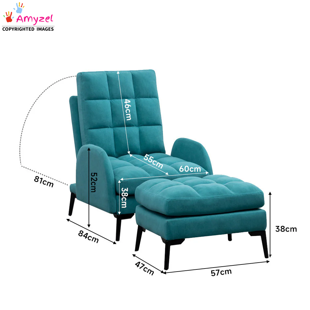 Easy Chair with Footrest Set dimension Easy Chair with Footrest Set dimension