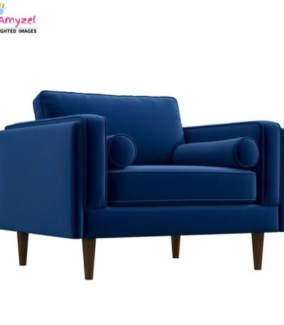 Royale lounge chair l Luxurious Single Sofa Chair blue