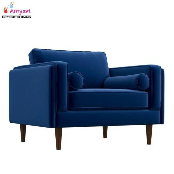 Royale lounge chair l Luxurious Single Sofa Chair blue