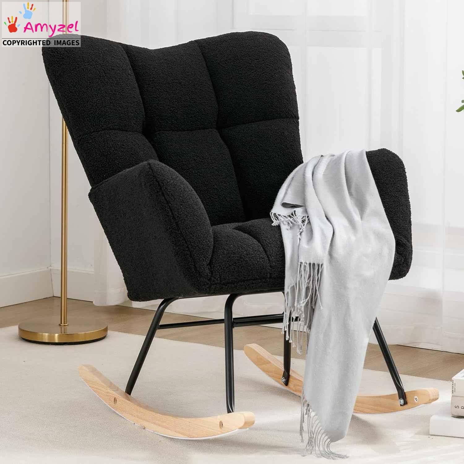 Relaxing Modern Rocking Chair black Relaxing Modern Rocking Chair black