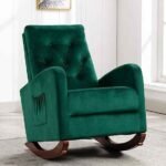 Solid Wood Rocking Chair: green