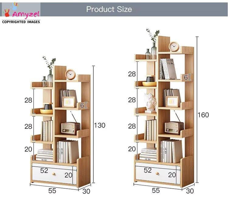 Modern Solid Wood Bookshelf I Strong & Timeless Bookcase dimension