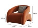 Modern Accent Chair with footrest dimension