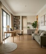 wooden computer desk for home office and study