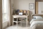 Wooden study chair with armrests for home workspace
