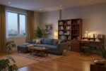 Spacious sheesham wood study desk for reading and work