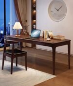 wooden study table for home with spacious tabletop