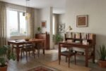 Solid sheesham wood study table and matching chair set